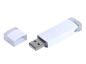 USB 2.0- флешка промо на 16 Гб прямоугольной классической формы - 8Gb, белый