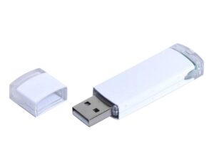 USB 2.0- флешка промо на 16 Гб прямоугольной классической формы - 32Gb, белый
