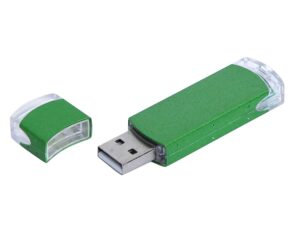 USB 2.0- флешка промо на 16 Гб прямоугольной классической формы - 16Gb, зеленый