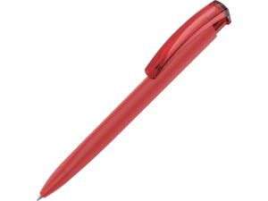Ручка пластиковая шариковая трехгранная «Trinity K transparent Gum» soft-touch - красный