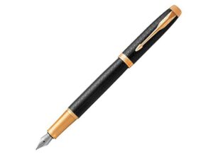 Ручка перьевая Parker IM Premium, F - черный/золотистый