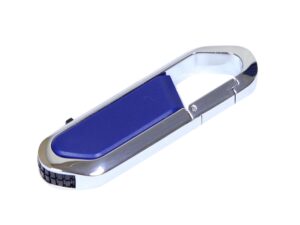 USB 2.0- флешка на 16 Гб в виде карабина - 16Gb, синий/серебристый