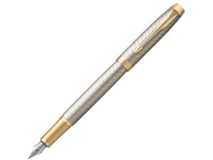 Ручка перьевая Parker IM Premium, F - серый, золотистый, серебристый
