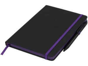 Блокнот А5 «Noir Edge» - A5, черный/пурпурный