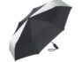 Зонт складной «ColorReflex» со светоотражающими клиньями, полуавтомат - черный