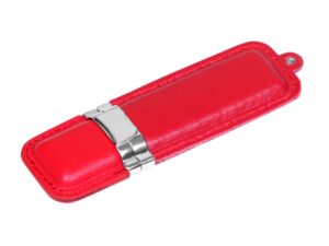USB 2.0- флешка на 16 Гб классической прямоугольной формы - 32Gb, красный/серебристый