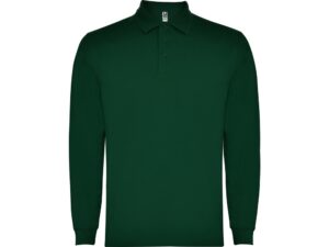 Рубашка поло «Carpe» мужская с длинным рукавом - S, бутылочный зеленый
