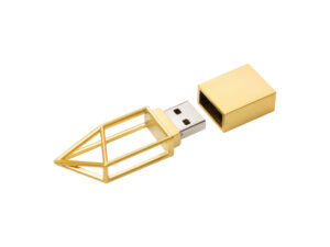 USB 2.0- флешка на 16 Гб «Геометрия» - 16Gb, золотистый