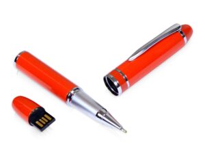 USB 2.0- флешка на 8 Гб в виде ручки с мини чипом - 16Gb, оранжевый