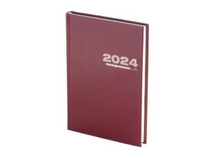 Ежедневник А5 датированный «Бумвинил» на 2024 год - бордовый