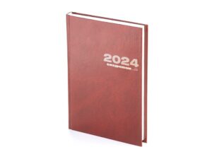 Ежедневник А5 датированный «Бумвинил» на 2024 год - коричневый