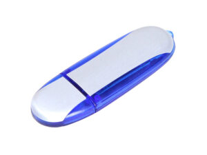 USB 2.0- флешка промо на 16 Гб овальной формы - 8Gb, синий