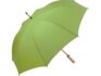 Бамбуковый зонт-трость «Okobrella» - лайм/серый