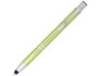 Ручка-стилус металлическая шариковая «Moneta» с анодированным покрытием - лайм/серебристый