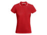 Рубашка-поло «Tamil» женская - S, красный/белый