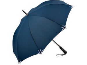 Зонт-трость «Safebrella» с фонариком и светоотражающими элементами - нейви