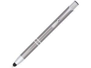 Ручка-стилус металлическая шариковая «Moneta» с анодированным покрытием - бронзовый/серебристый