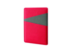 Картхолдер на 3 карты вертикальный «Favor» - красный/серый