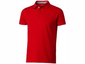 Рубашка поло «Hacker» мужская - S, красный/серый
