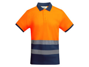 Рубашка поло «Atrio» мужская - S, нэйви/неоновый оранжевый