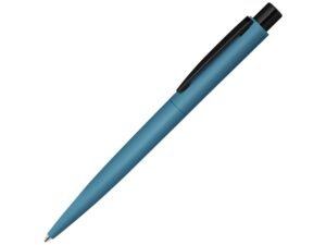 Ручка шариковая металлическая «Lumos M» soft-touch - голубой/черный