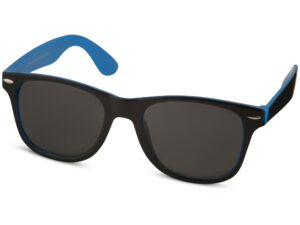 Очки солнцезащитные «Sun Ray» с цветной вставкой - голубой/черный
