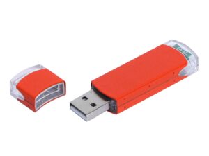 USB 2.0- флешка промо на 16 Гб прямоугольной классической формы - 64Gb, оранжевый