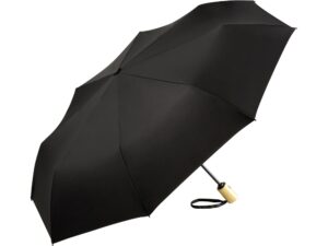 Зонт складной из бамбука «ÖkoBrella» полуавтомат - черный